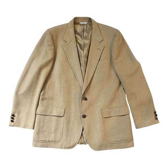 Vintage Bloomingdales Peterborough Row 100% Camel Hair Sport Coat Jacket 39 - Picture 2 of 6